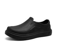 RenDiuJups Chaussures de Chef for Hommes et Femmes, antidérapantes, légères, à Semelles Souples, Chaussures de Marche en Plein air, Chaussures de Restaurant de Cuisine imperméables 36-47(Black,44 EU)