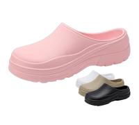 RenDiuJups Chaussures de Cuisine Anti-Dérapantes Professionnelles pour Hommes & Femmes - Clogs de Sécurité Respirants pour Restaurant, Cuisiniers - Anti-Glisse, Confortables(Pink,41-42)