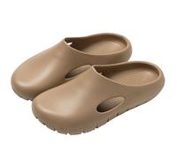 RenDiuJups Chaussures de Jardin Unisexes à Enfiler - Sabots de Cuisine Anti-Dérapants Résistants à l'Huile, Légeres et Imperméables pour Jardinage et Restauration(KHAKI,38-39)