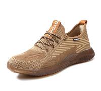 RenDiuJups Chaussures de Sécurité à Coque Acier Homme Sneakers de Travail Légères Anti-Perforation & Antidérapantes Pour Chantier, Entrepôt et Industrie(D,44 EU)