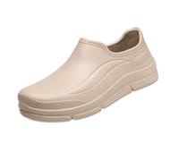 RenDiuJups Chaussures de Travail Unisexes pour Chef - Imperméables et Résistantes aux Huiles, Semelle Anti-Dérapante - Idéal Cuisine, Restauration Confort et Sécurité(Beige,37 EU)