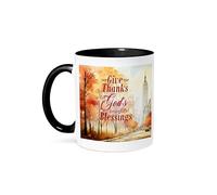 Rendons Grâce Pour Les Abondantes Bénédictions De Dieu - Action De Grâce Chrétienne - Automne Mug Mignonne Tasses À Thé Élégantes Mug À Café Pour L'École Boissons Chaudes Lait 330Ml