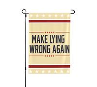 « Rendons le mensonge à nouveau inacceptable » Drapeau de protestation pour la démocratie et contre la trahison, bannière double face de 71 x 102 cm (28 x 40 pouces), panneaux de jardin