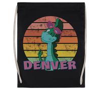 RENDYTE Denver Le Dernier Dinosaure Sac D'entraînement Noir Unisexe, Sac De Sport