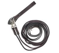 Rêne allemande en cuir et nylon pour cheval Horze Sparta Marron Full