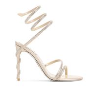 René Caovilla, Femme, Chaussures, Beige, Taille: 37 1/2 EU Satin Sandal
