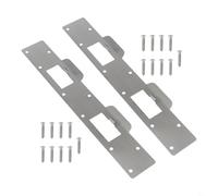 Rêne de gâche de porte en acier robuste de 28 cm, pour réparation de porte d'entrée avec design à grand trou, finition noire ou argentée