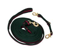 Rêne de longe équitation rembourrée en nylon avec fixation au licol Umbria Equitazione Vert TU
