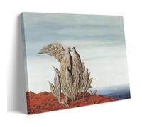 Rene Magritte ArtWork - Impression sur toile de l'île des trésors - Impression esthétique - Décoration murale moderne pour chambre à coucher - 50 x 75 cm