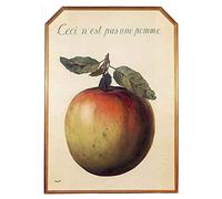 Rene Magritte《Ceci n'est pas une pomme》Toile Affiche Imprimer De Peinture Décoration De Style Surréalisme Murale d'art l'image d'œuvres d'art pour sur Print Toile（50x70cm）20x28inch,Sans Cadre)