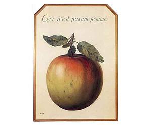 Rene Magritte《Ceci n'est pas une pomme》Toile Affiche Imprimer De Peinture Décoration De Style Surréalisme Murale d'art l'image d'œuvres d'art pour sur Print Toile（50x70cm）20x28inch,Sans Cadre)