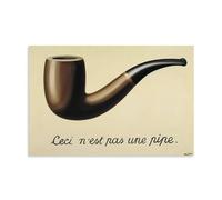 René Magritte Impression sur toile Motif The Treachery of Images 30 x 45 cm