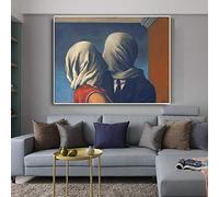 Rene Magritte L'Amant Peintures sur Toile sur Le Mur Art Affiches Et Gravures Surréalisme Toile Art Photos Décor À La Maison 20x30cm (8 "x 10") sans Cadre