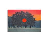 Rene Magritte Painter Works - Poster sur toile - Décoration murale à suspendre - 50 x 75 cm