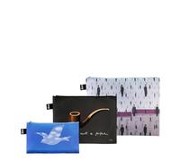 Rene Magritte Poches zippées recyclées, Multicolore, L, Mallette cosmétique