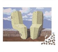 Rene Magritte Puzzle Bois, Peintures De Renommée Mondiale Puzzle pour Adultes, Puzzle Impossible, Peinture à l'huile Puzzles, Exercice pour l'esprit, Jeu D'adresse pour Toute La Famille,1000pcs