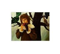 Rene Magritte Tableau Célèbre"Le Plaisir",Reproduction Impressions sur toile,Tableau d'art mural en toile e pour le décor de salon 70x95cm(28x38in) Sans Cadre