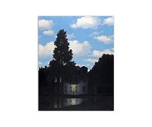 Rene Magritte Tableaux célèbres Reproduction sur Toile Empire Of Light Surréalistes Impressions sur toile et Affiches,Image de toile pour la décor de salon 40x50cm(16x20in) Sans Cadre