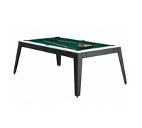 René Pierre Billard Steel Blanc Pieds Gris Drap Vert