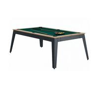 René Pierre Billard Steel Chene Sable Pieds Gris Drap Vert