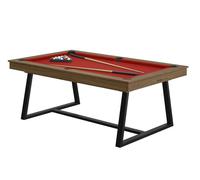 René Pierre Brio - Table billard convertible René Pierre Brio Chataignier - Couleur du meuble:Noyer couleur des pieds :Noir couleur