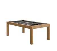 René Pierre - Table billard convertible René Pierre Charme Noyer Venice - Couleur du meuble:Noyer couleur du tapis:Gris accessoires