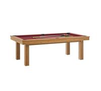 René Pierre - Table billard convertible René Pierre Lafite Noyer Venice - Couleur du meuble:Noyer couleur du tapis:Rouge accessoire