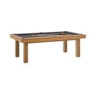 René Pierre - Table billard convertible René Pierre Lafite Noyer Venice - Couleur du meuble:Noyer couleur du tapis:Gris accessoires