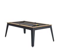 René Pierre - Table billard convertible René Pierre Steel Noyer Venice - Couleur du meuble:Noyer couleur des pieds :Blanc couleur d