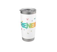Renee - Un beau nom avec des papillons. Gobelet isotherme en acier inoxydable double paroi