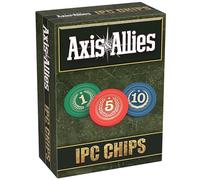Renegade Games Studio : Axis & Allies : IPC Chips - 75 jetons lestés, 1-5-10 dénominations, plateau de rangement en plastique, mise à niveau des accessoires de jeu de stratégie