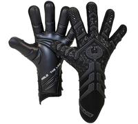 Renegade GK Apex - Gants de Gardien de But Professionnels sans Bretelles | Poignée de Contact EXT de 4 mm | Gants de Gardien de But de Football Noirs (Taille 10, Adulte, Coupe Evo négative, Niveau
