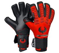 Renegade GK Eclipse Diablo Gants De Gardien De But avec Pro Protection des Doigts | 4mm EXT Contact Grip & Breathaprene | Gants De Foot Gardien Enfant (Taille 6, Jeunes, Neg Cut, Lvl 5)