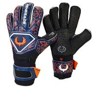 Renegade GK Triton Octane Pro-Tek Gants de Gardien de But, Protection des Doigts, 3,5 + 3 mm Super XD Grip & Duratek de 4 mm, Bleu, Noir Gants de Gardien de But de Football (Taille 7, Jeunesse, col