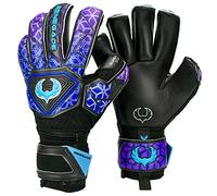 Renegade GK Vortex Strom Gants De Gardien De But| 3.5+3mm Hyper Grip & 4mm Duratek | Noir, Violette & Blue Gants Gardien De But Enfant (Taille 7, Jeunes, Coupe Au Rouleau)