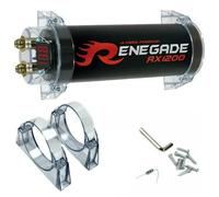 RENEGADE RX1200 power cap condensateur audio 1,2 farad pour systèmes jusqu'à 1200 watts rms 1 2 3 4 5 10 voiture spl noir, 1 pièce