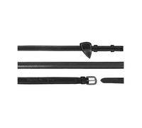 Rênes caoutchouc pour cheval Dy'on 1/2 Noir Cob