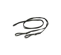 Rênes coulissantes avec boucles en cuir souple Noir