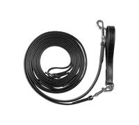 Rênes pour cheval à tirer en cuir Equestro Noir Full