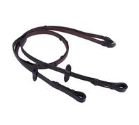 Rênes pour cheval biothane avec stops QHP Marron Full