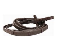 Rênes pour cheval caoutchouc arretoirs petits picots T de T Marron cheval 13 mm