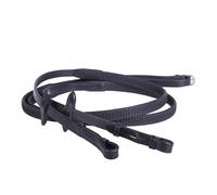 Rênes pour cheval caoutchouc doux QHP Noir Poney