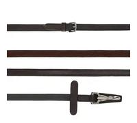Rênes pour cheval cuir antidérapantes unilatérale avec clip QHP Marron Poney