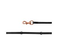 Rênes pour cheval cuir avec mousqueton Waldhausen Island Noir 250x1,3 cm