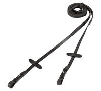 Rênes pour cheval en caoutchouc bouchons aveugle boucle rond BR Equitation Eventa Pro Grip Marron Full