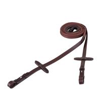 Rênes pour cheval en caoutchouc boucle aveugle rond BR Equitation Eventa Pro Grip Marron Full