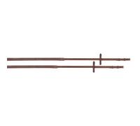 Rênes pour cheval en caoutchouc gros picots T de T Marron cheval 16 mm