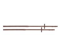 Rênes pour cheval en caoutchouc gros picots T de T Marron cheval 19 mm