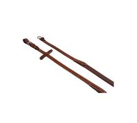 Rênes pour cheval en cuir et caoutchouc pour bridon anglais Equestro Marron XFull