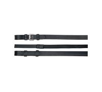 Rênes pour cheval en cuir et caoutchouc Waldhausen Noir TU